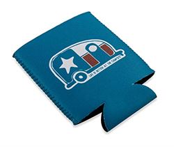 Picture of Camco 53372  Life Is Better At The Campsite Can Holder, Blue, Texas Flag/Camper