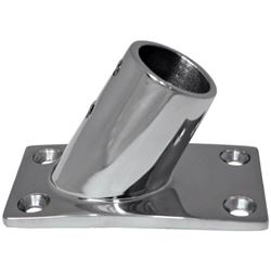 Picture of Whitecap Industries 6142C 1" OD 60 Degree Rectangular Base Stainless Steel Rail Fitting
