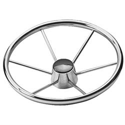 Picture of Sea-Dog Line 230215 15" 6-Spoke Stainless Steel Steering Wheel with 25° Dish