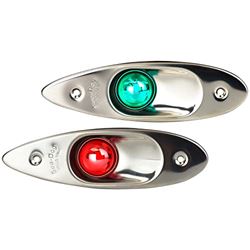 Picture of Sea-Dog Line 400080-1 LED Flush Mount Navigation Side Lights Stainless Steel