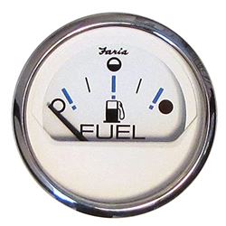 Picture of Faria Instruments 13818 FARIA CHESAPEAKE WHITE SS 2" FUEL LEVEL GAUGE - METRIC