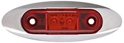 Picture of Peterson Fluid V168XR LED Clearance Light Kit Red Lens with Chrome Bezel