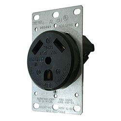 Picture of Valterra DG30VP 30 Amp RV Receptacle with Metal Mounting Plate