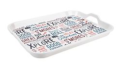 Picture of Camco 53486 Melamine Serving Tray with Handles - Graffiti Design
