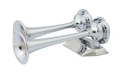 Picture of Marinco 10108 Afifullblast Marine Dual Trumpet Mini Deck Air Horn (12-Volt, Chrome)