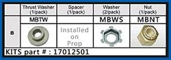 Picture of Solas 17012501 Propeller Hardware Kit for Mercury Outboards Type B