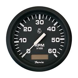 Picture of Faria Instruments F32832 Euro 4" Tachometer with Hourmeter 6000 RPM Gas Inboard