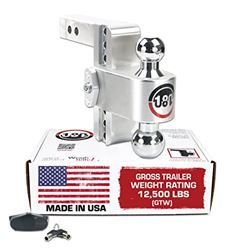 Picture of Weigh Safe CTB62 Adjustable Trailer Hitch Ball Mount 6" Drop 2" Receiver 12,500 lbs