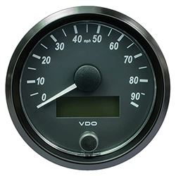 Picture of VDO Gauges A2C3832900030 Computers Singleviu 80mm (3-1/8 Inch) Speedometer-90 Mph -