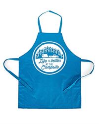 Picture of Camco 53258 Life Is Better At The Campsite Adjustable Apron-Teal With White Logo, For Baking Cooking And Grilling , Navy Blue