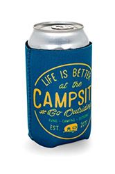Picture of Camco 53247  Life Is Better At The Campsite Can Holder, Navy/Yellow, Better At Campsite
