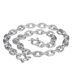 Picture of Attwood Marine 137537 Galvanized Anchor Lead Chain with Shackles 1/4" x 4'