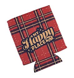 Picture of Camco 53479  Life Is Better At The Campsite Can Holder, Red Plaid, Happy Place