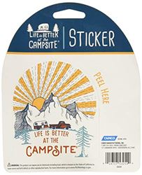 Picture of Camco 53254 Life Is Better At The Campsite Multicolor Sunrise Sticker Decal-Personalize Your Rv Camper Interior, Laptop, Car, Luggage And More