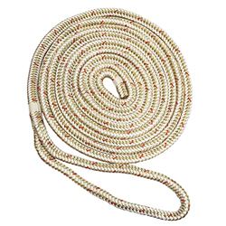Picture of New England Ropes C5059-24-00035 3/4" x 35' Nylon Double Braid Dock Line White/Gold