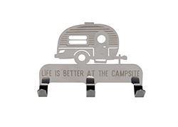 Picture of Camco 53368 Life is Better at the Campsite 3-Hook Key Leash Hanger Stainless Steel