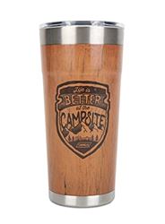 Picture of Camco 53327 Life Is Better At The Campsite Tumbler 20 oz Wood Grain Insulated