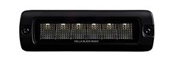 Picture of Hella 358176221 Black Magic LED Mini Light Bar 6.2" Flush Mount Flood Beam