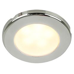 Picture of Hella 958109021 EuroLED 75 3" Round Screw Mount LED Downlight Warm White Stainless Steel 12V