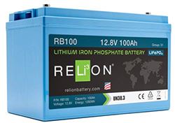Picture of RELiON RB100 12V 100Ah LiFePO4 Lithium Battery Group 31