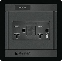 Picture of Blue Sea Systems 1499 BLUE SEA 1499 360 PANEL 120V GFCI OUTLET