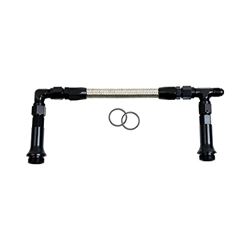 Picture of SPEEDFX 575117B Dual Inlet Fuel Line Kit for Holley 4150 Carburetors Black Anodized