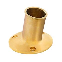 Picture of Whitecap Industries S-5002B Whitecap Top Mounted Flag Pole Socket Polished Brass 1" Id