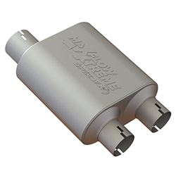 Picture of SPEEDFX 50100M2 Performance Muffler 3" Single In 2.5" Dual Out Stainless Steel