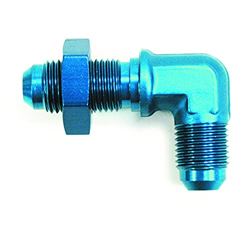 Picture of SPEEDFX 560833BK -8AN 90 Degree Bulkhead Flare Fitting Black