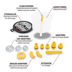 Picture of Performance Tool W89740 Spill Proof Coolant Funnel Kit with Cap Adapters