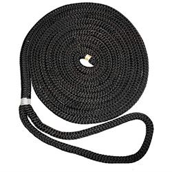 Picture of New England Ropes C5054-24-00035 3/4" x 35' Nylon Double Braid Dock Line Black