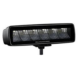 Picture of Hella 358176201 Black Magic 6-LED Mini Light Bar Flood Beam 1600 Lumens