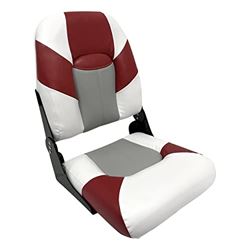 Picture of Wise Seating 1461-1774 Baja Series High Back Boat Seat White Gray Red