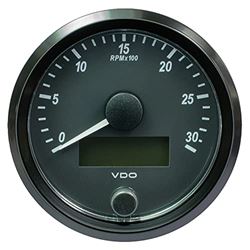 Picture of VDO Gauges A2C3832980030 SingleViu 80mm Tachometer 3000 RPM