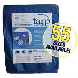 Picture of Kotap TRA-2540 Blue Vinyl Tarp 25' x 40' Heavy Duty Waterproof Cover