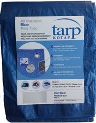 Picture of Kotap TRA-2025 Blue Vinyl Tarp 20' x 25' Heavy-Duty Waterproof Cover