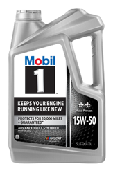 Picture of Mobil 122384 Advanced Full Synthetic Motor Oil 15W-50 5 Quart