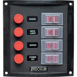 Picture of Sea-Dog Line 424016-1 SEA Dog  Corp Vertical 4-Gang Panel Boating Equipment