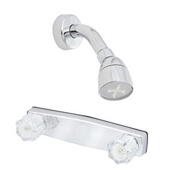 Picture of Empire Brass Company U-YJW9053VBW-A Company U-YJW59 RV Shower Valve with Crystal Handles and Shower Head - 8', Chrome