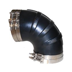 Picture of Trident Marine TRL-690-S/S 6" 90-Degree Wet Exhaust Elbow with Stainless Steel Clamps