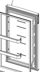 Picture of Norcold 640158 Freshfood Door and Gasket Stainless Steel for N10DCSS Polar Series