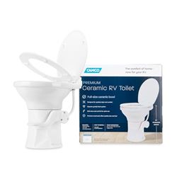 Picture of Camco 41710 Premium Ceramic RV Toilet with Foot Pedal and Soft-Close Seat