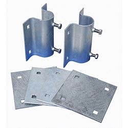 Picture of Dock Edge DE85230F Howell Dock Hardware Stationary Side Leg Holder Kit with 2 Side Leg Holders and 4 Backer Plates