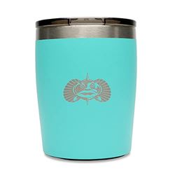Picture of Toadfish 1075 Non-tipping 10oz Double Wall Insulated Stainless Steel Rocks Tumbler w/Easy Slide Lid - Teal