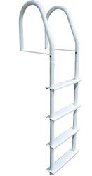 Picture of Dock Edge DE2105F Howell Galvalume Fixed Dock Ladder 5-Step White