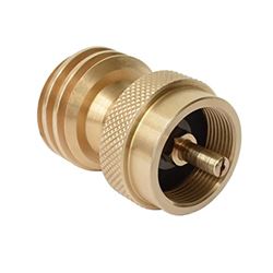 Picture of Flame King AB227 Propane Tank Adapter 20lb to 1lb Converter Solid Brass