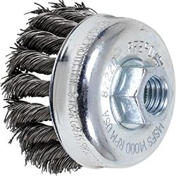 Picture of PFERD 82220 2-3/4" Knot Wire Cup Brush .020 Carbon Steel 5/8-11 Thread