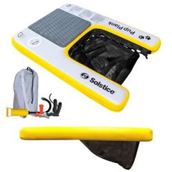 Picture of Solstice 33424 ORIGINAL Inflatable Pup Plank MINI Dog Float Floating Ramp Ladder For Pools Boats Docks | Dog On Water Ladder Steps | For SMALL Swimming Pets Up To 30 Pounds | Claw Friendly For Smaller Dogs