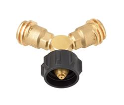 Picture of Flame King AB225 Y-Splitter Adapter with Valves for LP Propane Tanks