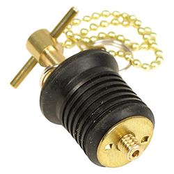 Picture of Whitecap Industries S0293C 1" Brass Bailer Plug with Twist Lock and Chain